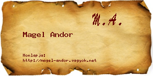 Magel Andor névjegykártya